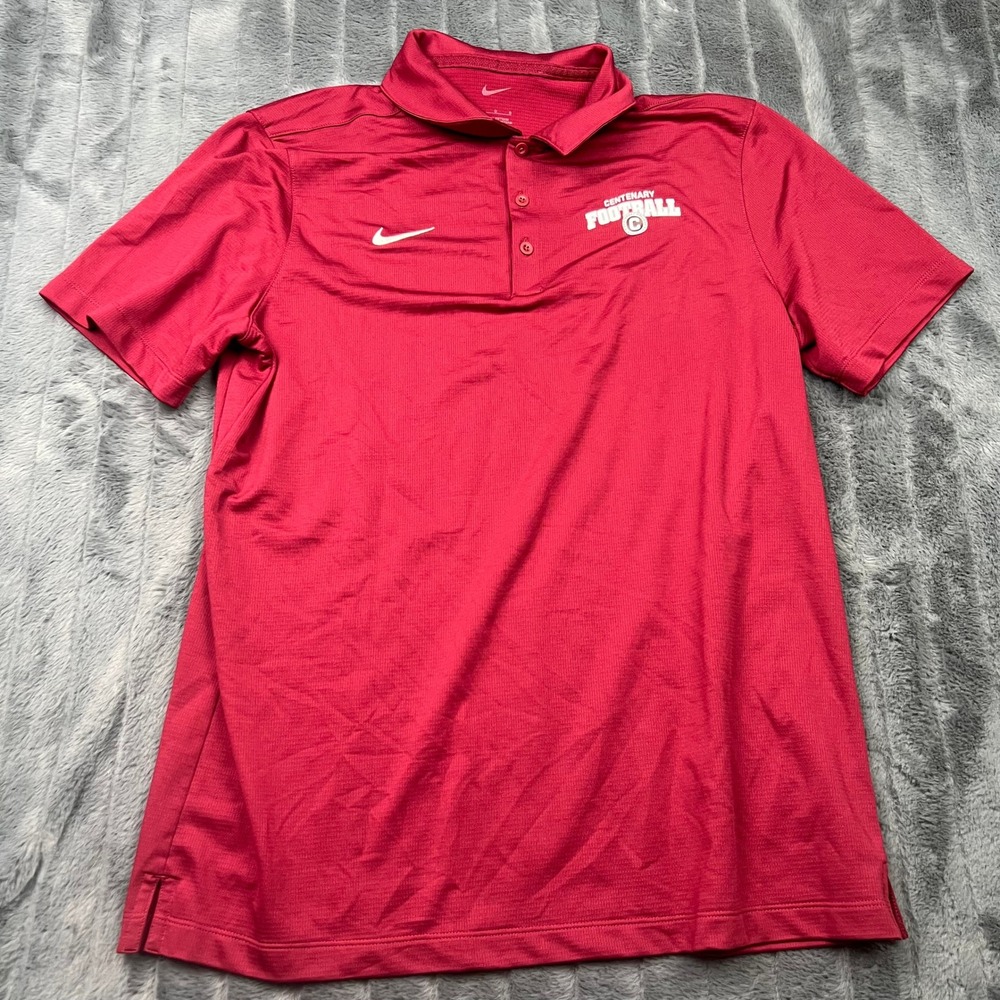 Nike Centenary Football Dri-FIT Polo Shirt Mens Large Red Short Sleeve Logo